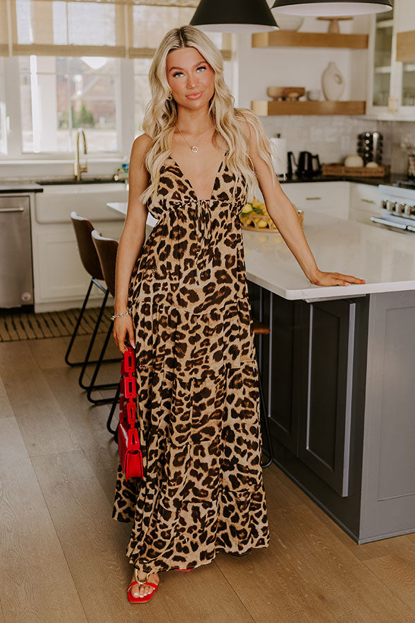 Wild at Heart Leopard Maxi Dress L / Brown Wild at Heart Leopard Maxi Dress L / Brown