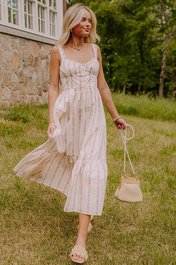 Countryside Cutie Floral Midi Dress in Pink S / Pink Countryside Cutie Floral Midi Dress in Pink S / Pink