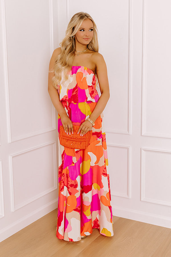 Cancun Cutie Strapless Maxi Dress in Coral Impressions Online Boutique Cancun Cutie Strapless Maxi Dress in Coral Impressions Online Boutique