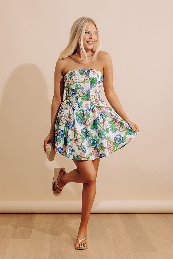 Butterfly Feels Floral Mini Dress L / White Butterfly Feels Floral Mini Dress L / White