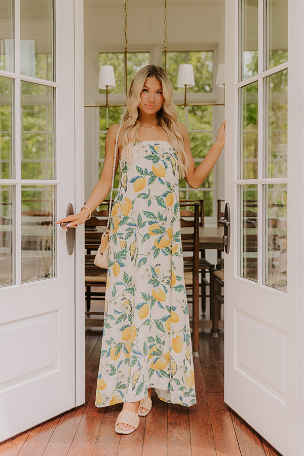 Bungalow Views Linen-Blend Maxi Dress in Yellow L / Yellow Bungalow Views Linen-Blend Maxi Dress in Yellow L / Yellow
