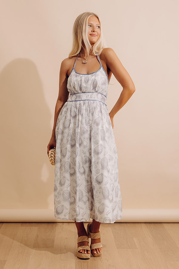 Coastal Vibes Organza Midi Dress L / White Coastal Vibes Organza Midi Dress L / White