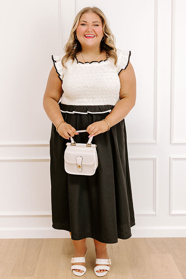 Simply Luxe Smocked Midi Dress Curves