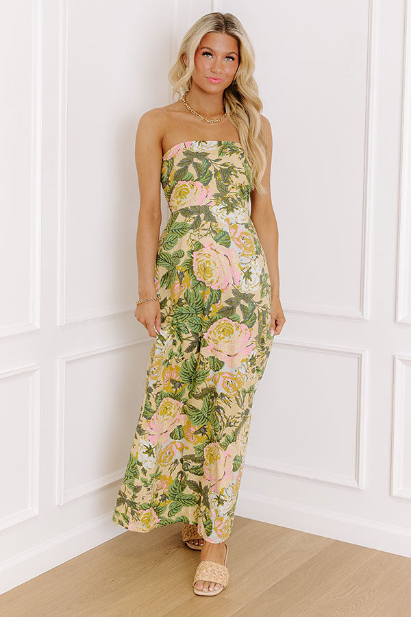 Golden Hour Garden Linen-Blend Midi Dress Golden Hour Garden Linen-Blend Midi Dress