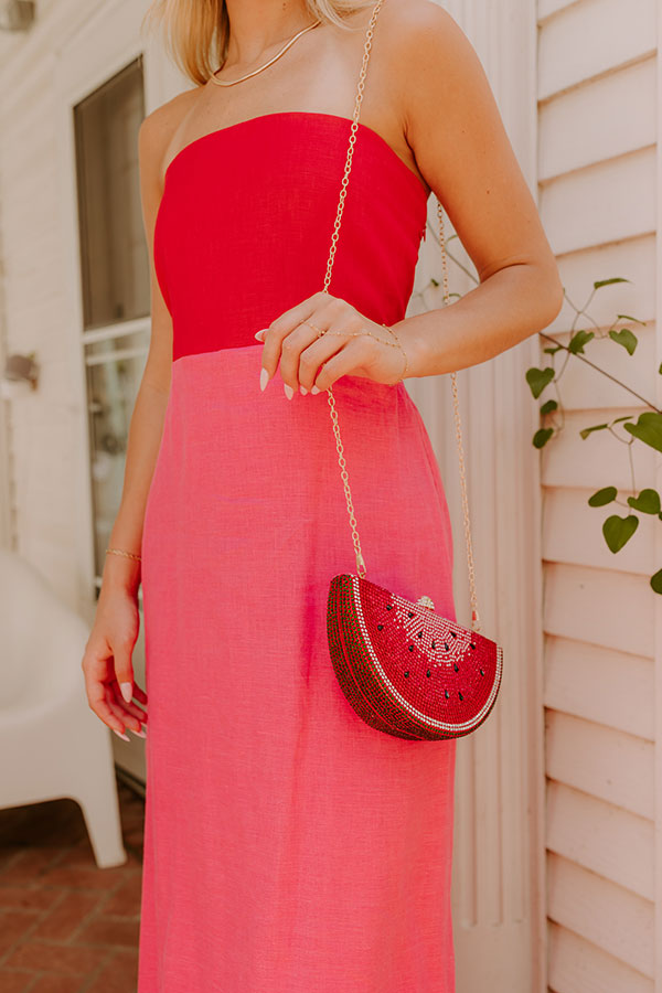 Watermelon Sugar Embellished Clutch