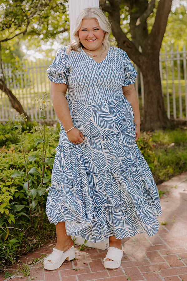 plus size smocked maxi dress Cala Floral Alycia Smocked Maxi Dress Curve ORG-PINKS-MUL / 1X by Sugarlips