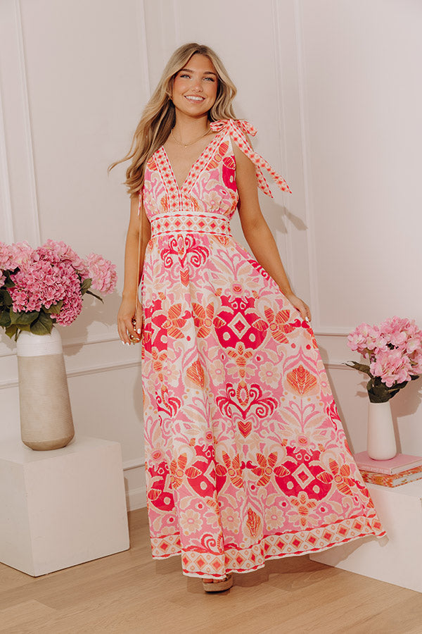 bright print maxi dress Black boohoo Bright Floral Cowl Neck Maxi Slip Dress