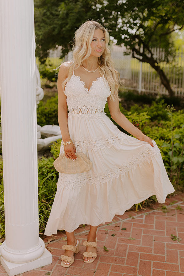 Mesmerizing View Lace Midi Dress S / French Vanilla Mesmerizing View Lace Midi Dress S / French Vanilla