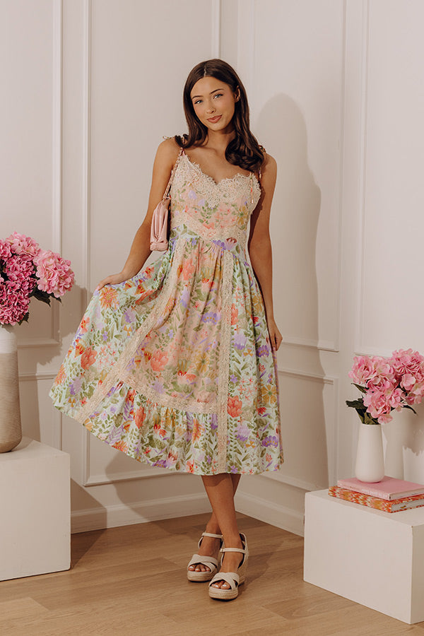 Whimsical Ways Floral Midi Dress Whimsical Ways Floral Midi Dress