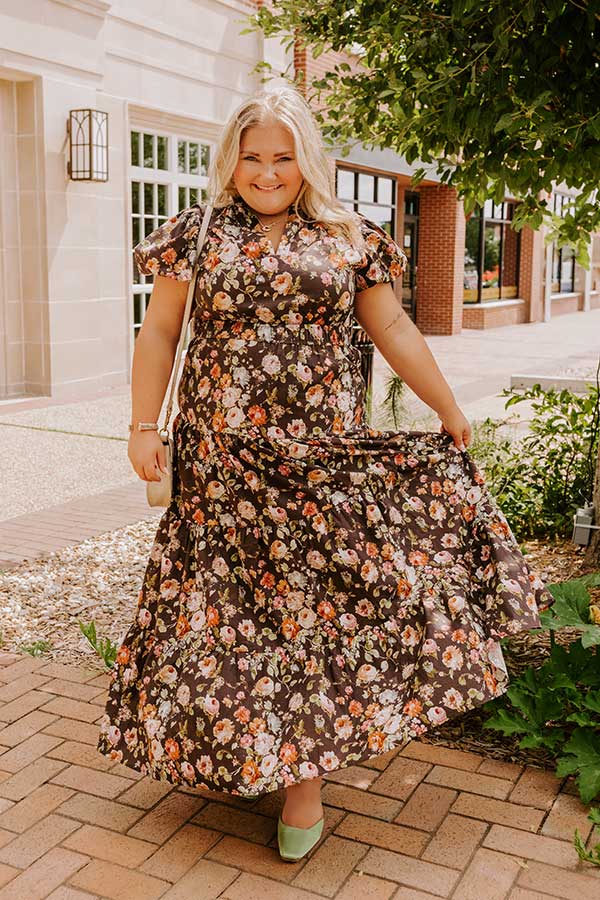 Falling For You Floral Maxi Dress Curves