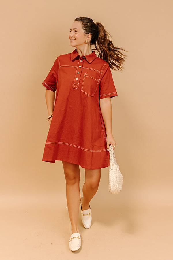 rust denim dress Emily Denim Dress Blue / M