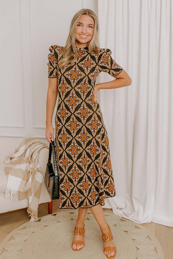 Soho Moment Jacquard Knit Midi Dress
