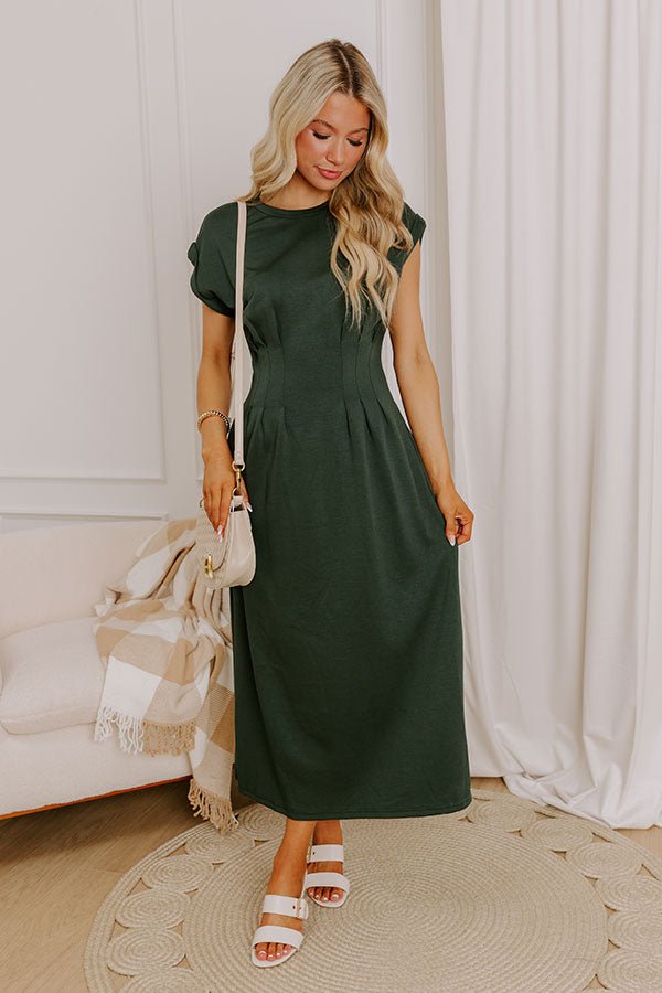 Soho Penthouse Midi Dress in Hunter Green Impressions Online Boutique Soho Penthouse Midi Dress in Hunter Green Impressions Online Boutique