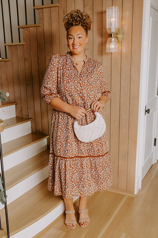 Villa Retreat Floral Midi Dress Curves