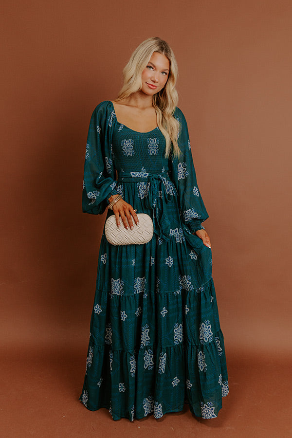 Countryside Affair Floral Smocked Maxi Dress Countryside Affair Floral Smocked Maxi Dress