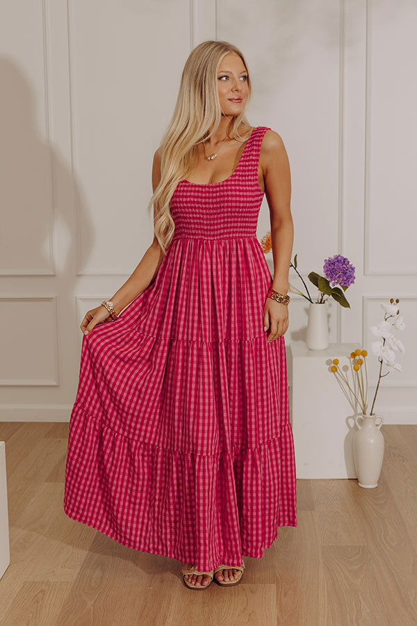 Bright Side Smocked Gingham Maxi Dress Impressions Online Boutique Bright Side Smocked Gingham Maxi Dress Impressions Online Boutique