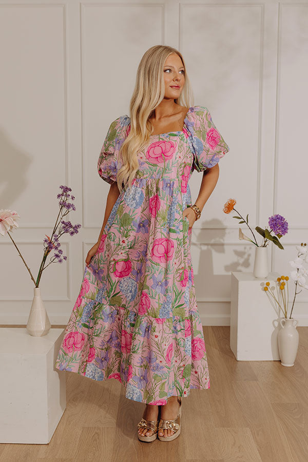 Floral Bliss Poplin Midi Dress Floral Bliss Poplin Midi Dress