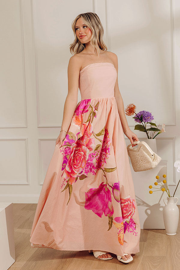 Gentle Grace Floral Maxi Dress L / pink Gentle Grace Floral Maxi Dress L / pink