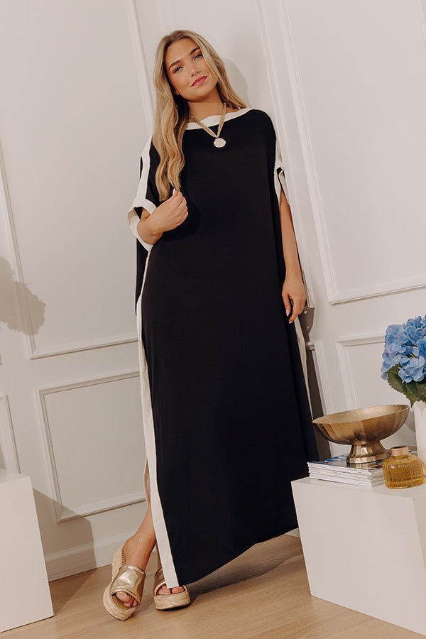 Uptown Happy Hour Caftan Maxi Dress in Black S / Black Uptown Happy Hour Caftan Maxi Dress in Black S / Black