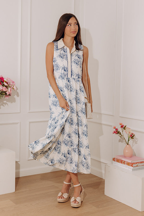 Coastal Society Floral Midi Dress
