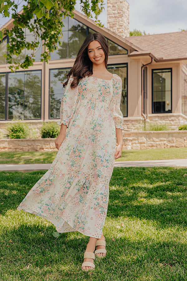 Wrapped in Romance Floral Smocked Eyelet Midi Dress Impressions Online Boutique Wrapped in Romance Floral Smocked Eyelet Midi Dress Impressions Online Boutique