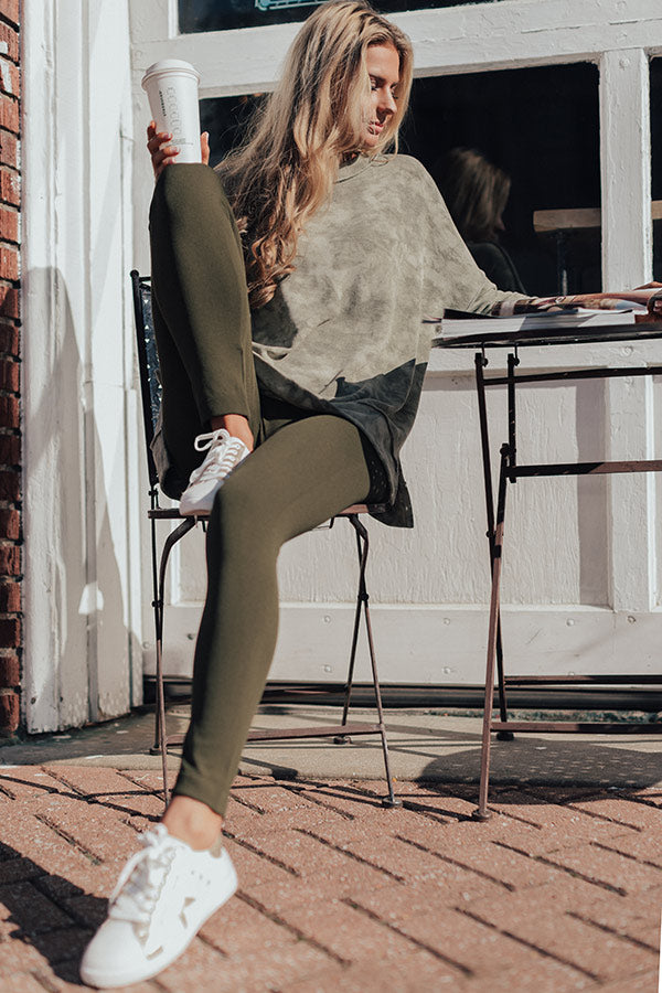 olive green dress with leggings Olive Dress with Tights Outfits (8 ideas & outfits)