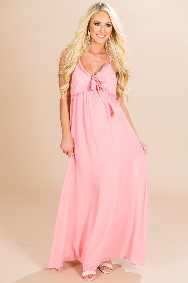 Champagne Sipping Front Tie Maxi in Pink Impressions Online Boutique Champagne Sipping Front Tie Maxi in Pink Impressions Online Boutique