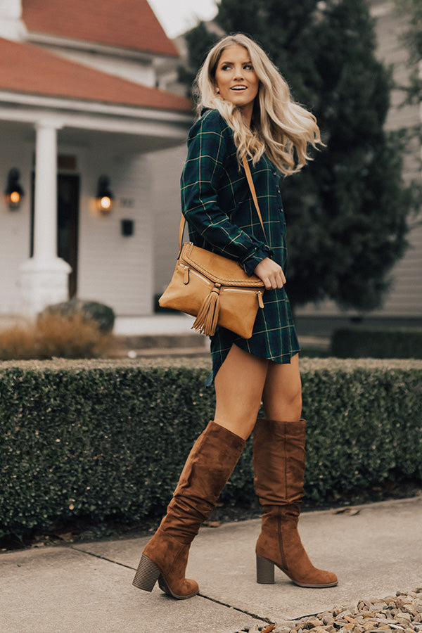 Forever Favorite Plaid Dress In Green Forever Favorite Plaid Dress In Green