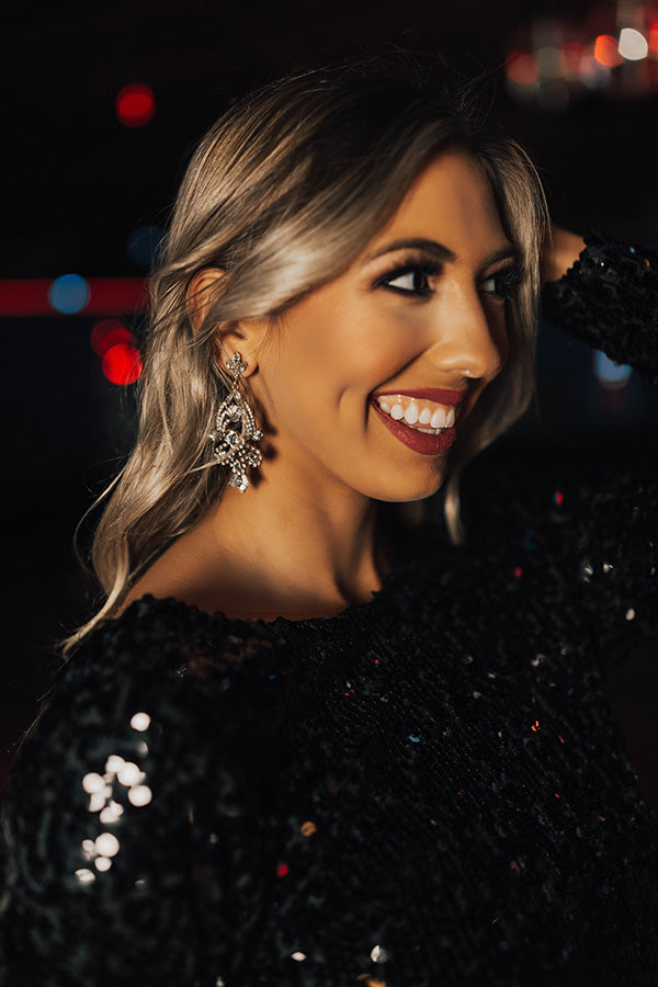 earrings for sequin dress sequins please