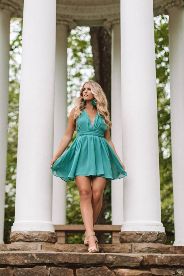 Meant To Impress Lace Trim Dress In Jade Meant To Impress Lace Trim Dress In Jade