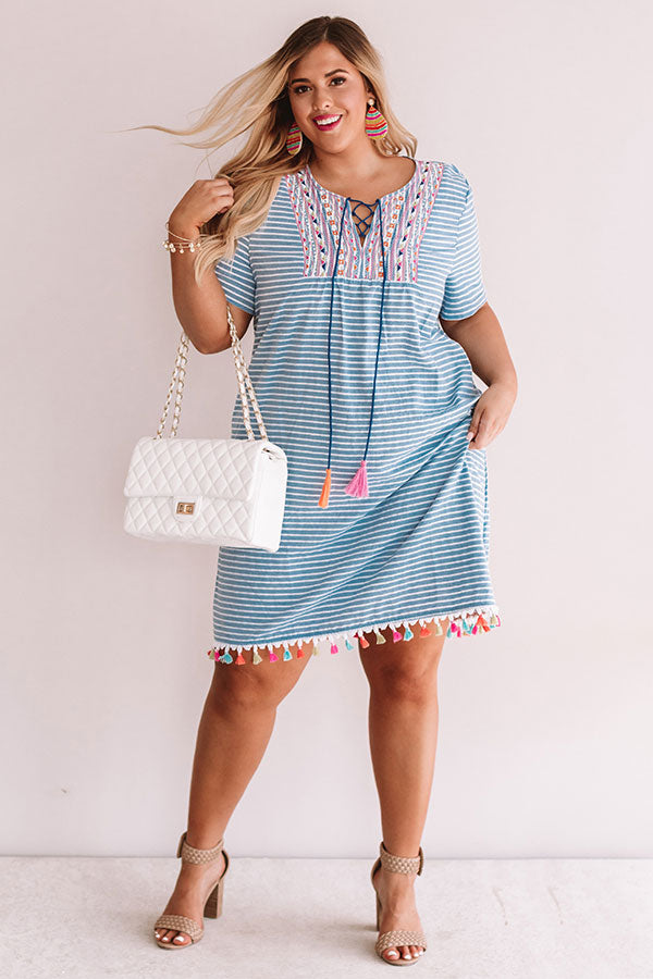 Margaritas In Hand Embroidered Shift Dress Curves Margaritas In Hand Embroidered Shift Dress Curves