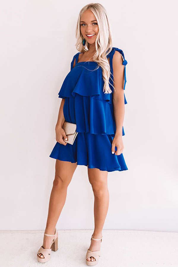 Tier Comes The Sun Shift Dress In Royal Blue Tier Comes The Sun Shift Dress In Royal Blue