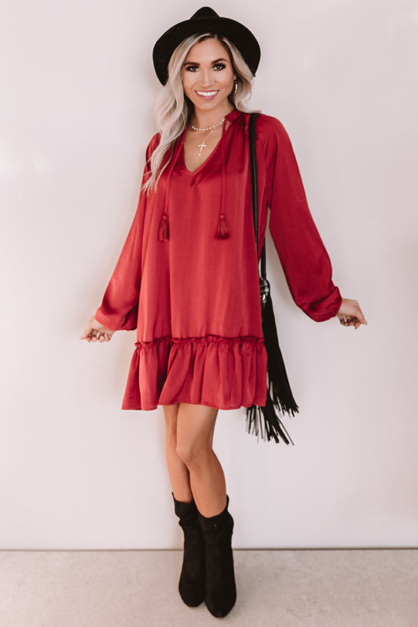 red satin shift dress Women's Red Satin Corset Bardot Ruched Long Sleeve Shift Dress