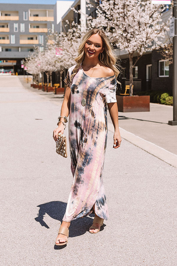 Patio, Please Tie Dye Maxi In Blush Patio, Please Tie Dye Maxi In Blush