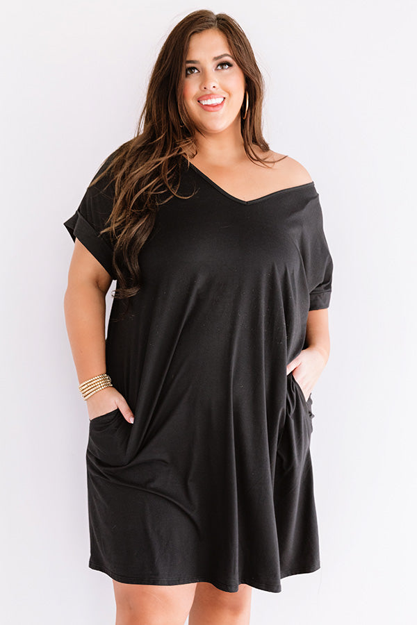Back To Basics T-Shirt Dress In Black Curves – Impressions Online Boutique Back To Basics T-Shirt Dress In Black Curves – Impressions Online Boutique