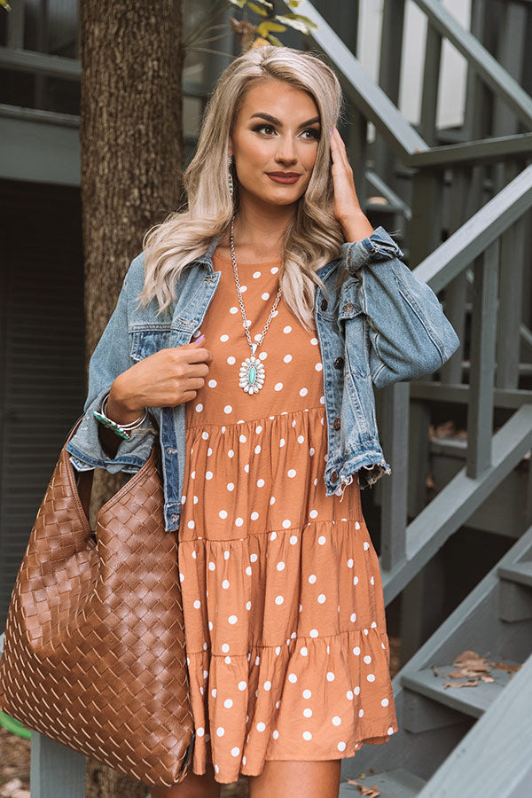 Chic Supply Shift Dress In Rust Chic Supply Shift Dress In Rust