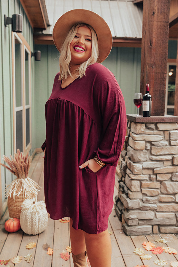 burgundy babydoll dress Koldus Maroon Babydoll Dress