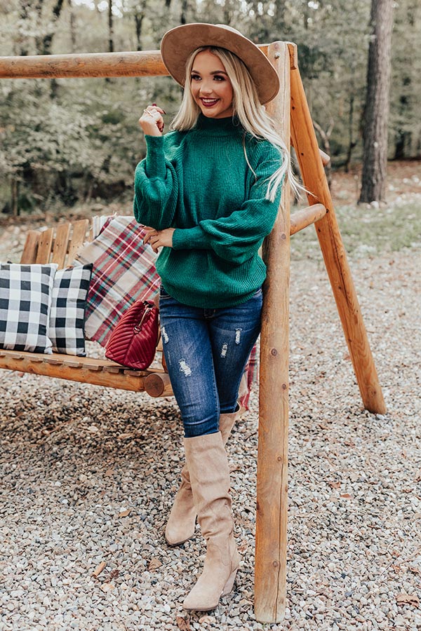 NYC Fall Knit Sweater In Hunter Green Impressions Online Boutique NYC Fall Knit Sweater In Hunter Green Impressions Online Boutique