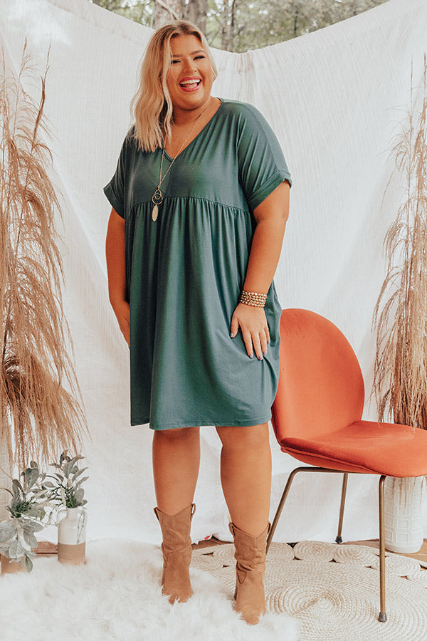 Holding Hands Babydoll Dress In Hunter Green Curves Impressions Online Boutique Holding Hands Babydoll Dress In Hunter Green Curves Impressions Online Boutique