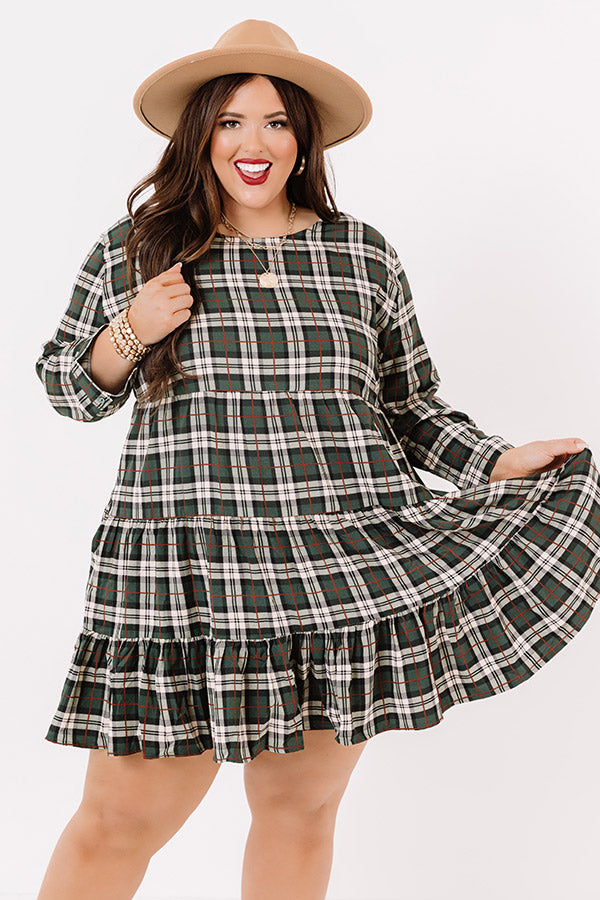 Cinnamon And Spice Plaid Babydoll Dress In Green Curves Impressions Online Boutique Cinnamon And Spice Plaid Babydoll Dress In Green Curves Impressions Online Boutique