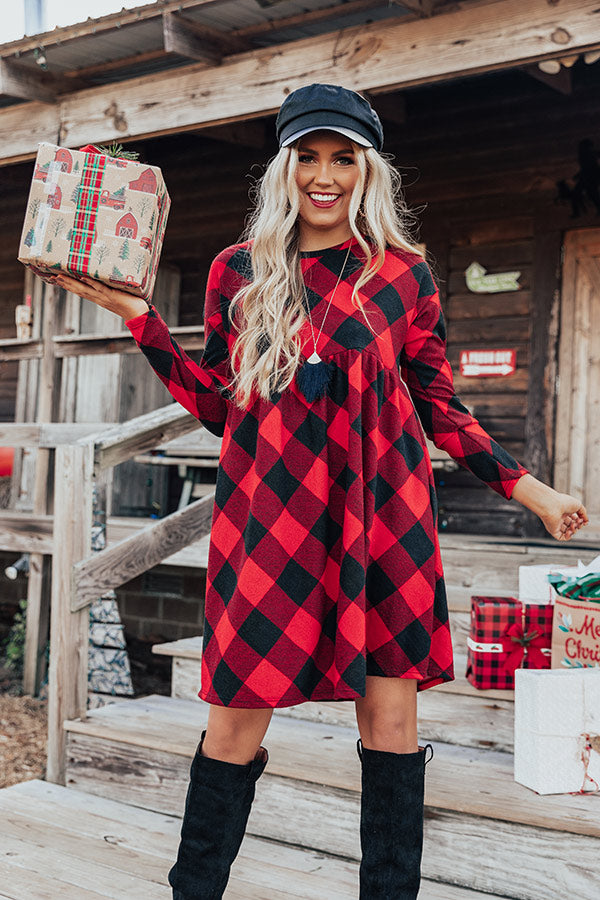 buffalo plaid holiday dress Mia & Mimi Holiday Plaid Dress Red Black Buffalo Plaid Size 3T Lined Puffy