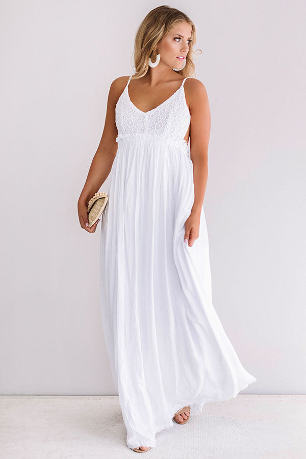 The Grand Reveal Maxi Dress in White The Grand Reveal Maxi Dress in White