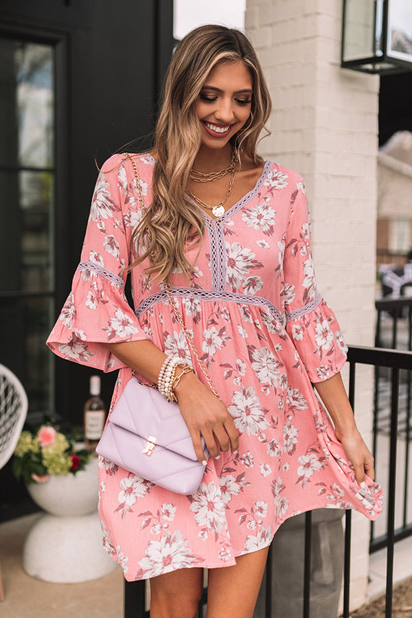 pink floral babydoll dress Make My Day Fuchsia Pink Floral Babydoll Dress, X-Large - The Mint Julep Boutique