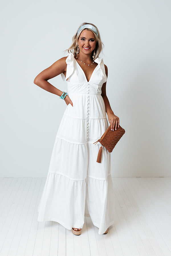 Sweet Muse Linen Maxi In Ivory Sweet Muse Linen Maxi In Ivory