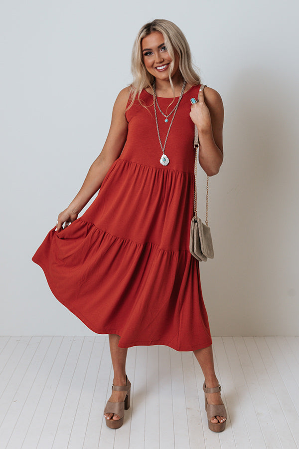 Mindfulness Midi Dress In Rust Impressions Online Boutique Mindfulness Midi Dress In Rust Impressions Online Boutique