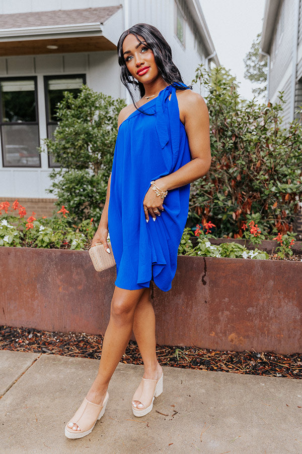 Stunning Ways Shift Dress In Royal Blue Stunning Ways Shift Dress In Royal Blue