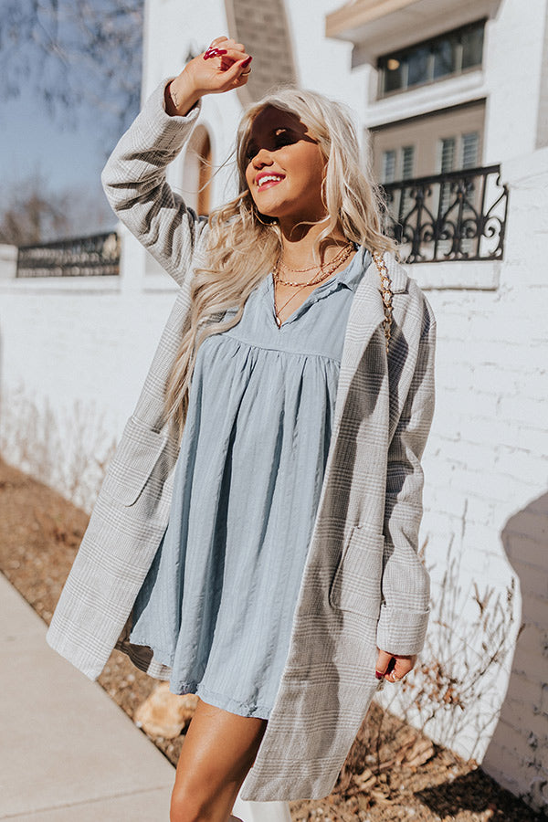 Fairy Dust Babydoll Dress In Airy Blue Fairy Dust Babydoll Dress In Airy Blue