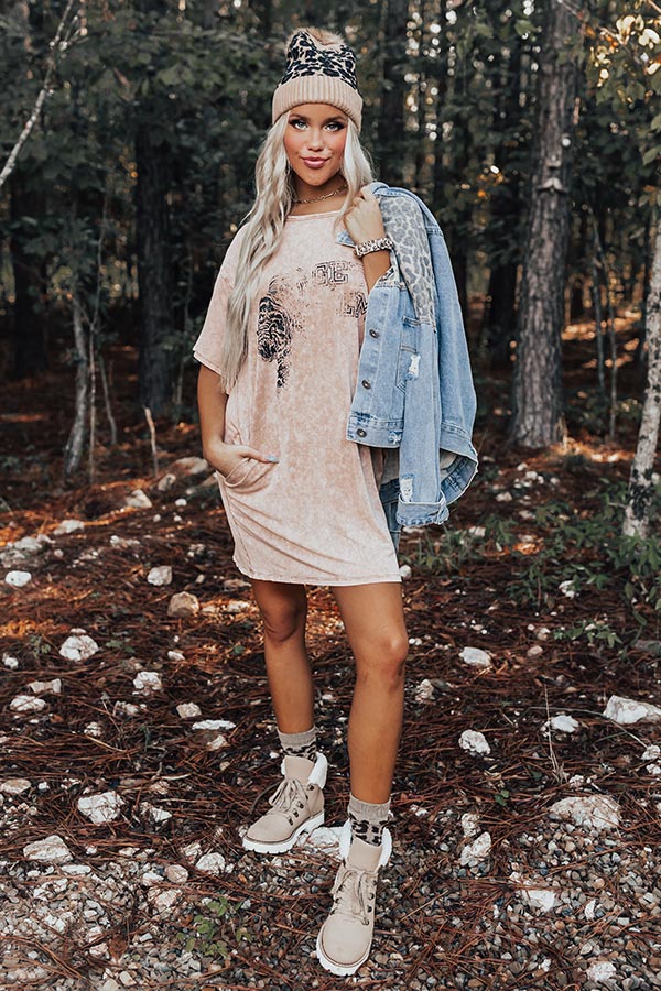 Tiger Vintage Graphic T-Shirt Dress