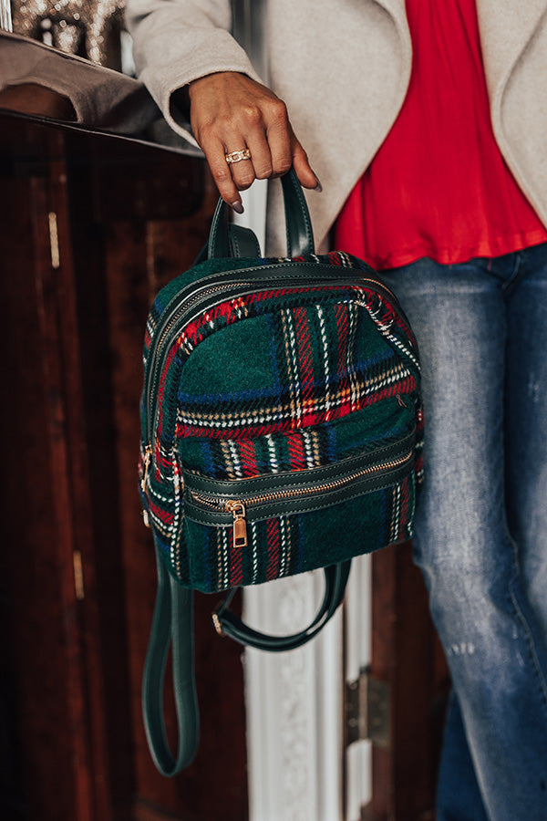 green plaid mini backpack BackPacker by TRVL Our best Backpack Elyse Breanne Design