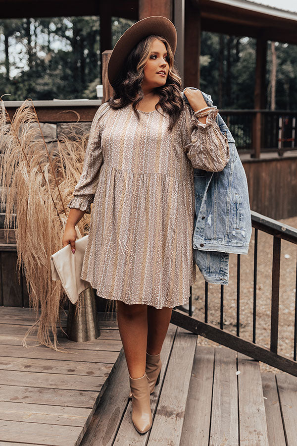 Path To Love Floral Babydoll Dress In Taupe Curves Impressions Online Boutique Path To Love Floral Babydoll Dress In Taupe Curves Impressions Online Boutique